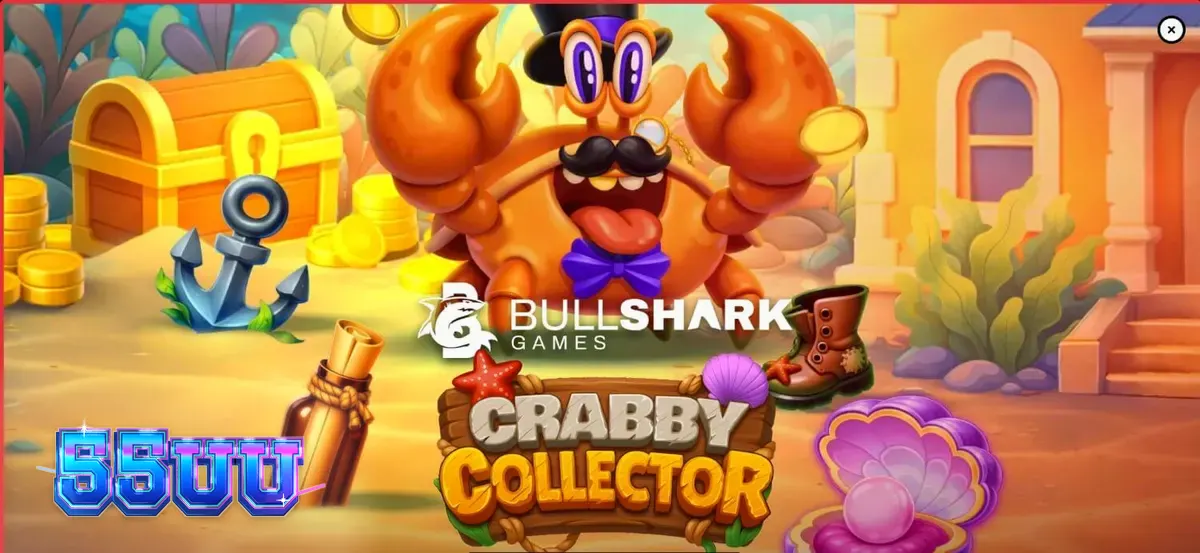 O caranguejo elegante de Crabby Collector em um cenário subaquático vibrante